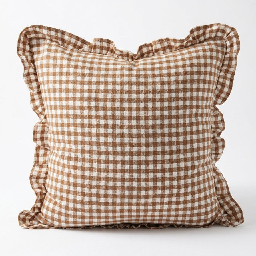 Prairie Gingham Pleat Pillow Cover 20"