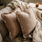 Prairie Gingham Pleat Pillow Cover 20"
