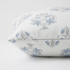 Floral patterned pillow on a white background