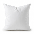 White pillow insert. High-Density Faux Down and 100% Cotton Shell.